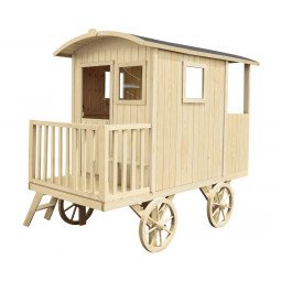 Cabane en bois mobile pour enfant - Roulotte Carry