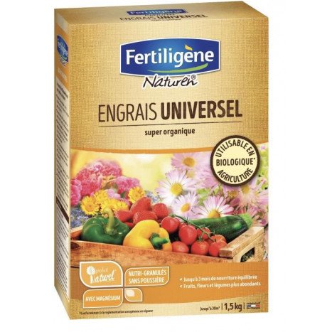 Engrais universel super organique mini-granulés fertiligene 1.5kg