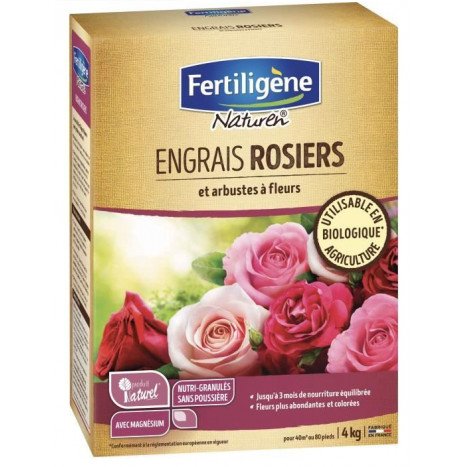 Engrais rosiers et arbustes à fleurs mini-granulés fertiligene 4kg