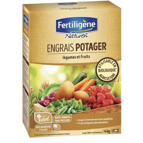 Engrais potager, légumes et fruits mini-granulés fertiligene 4kg