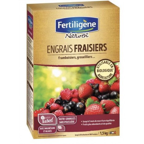 Engrais fraisiers, framboisiers, groseilliers mini-granulés fertiligene 1.5kg