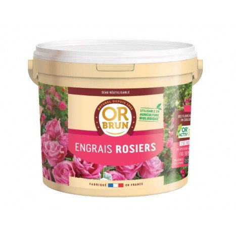 Engrais rosier granulés or brun 4 kg