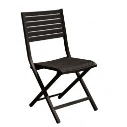 Lucca chaise pliante alu - graphite