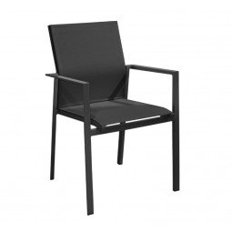 Delia fauteuil empilable alu/tpep -